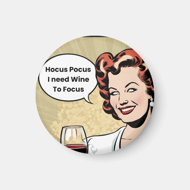 Funny Halloween-design: Hocus Pocus Magnet (Framsidan)