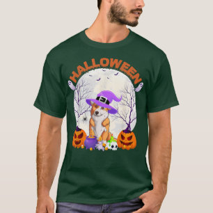 Funny Halloween Design Pumpkin Witchy Welsh Corgi T Shirt