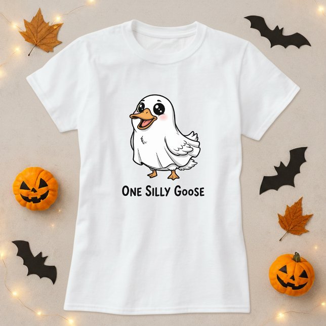Funny Halloween Ett Fånig Goose Cute Ghost Pun T Shirt (Skapare uppladdad)