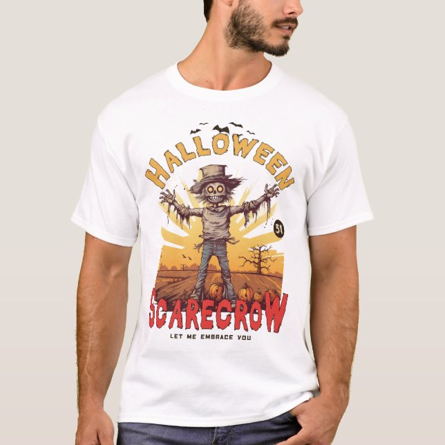 Funny Halloween Fågelskrämma T-Shirt (Framsida)