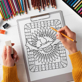 Funny Halloween Fladdermus Coloring Page Poster