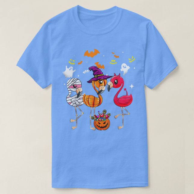 Funny Halloween Flamingo Flamingoween Witch Vampir T Shirt (Design framsida)