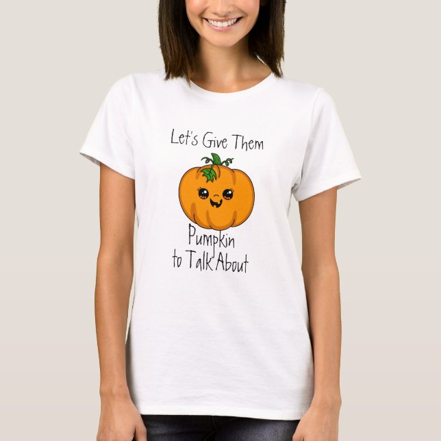 Funny Halloween Flirty Pumpkin T Shirt (Framsida)