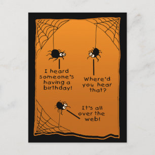 Funny Halloween-födelsedagskort Vykort