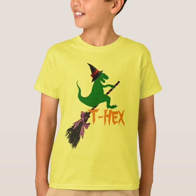 Funny Halloween-för barn t-shirt t-rex (Framsida)