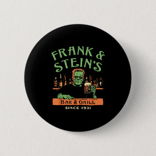 Funny Halloween Frank och Steins Pub Grill Knapp