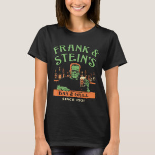 Funny Halloween Frank och Steins Pub Grill T Shirt
