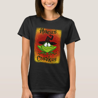 Funny Halloween Frog Hocus Croakus Shirt T Shirt