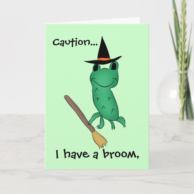 Funny Halloween Frog Kort (Framsida)