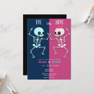 Funny Halloween-gender visar Inbjudningar