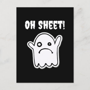 Funny Halloween Ghost Boo Lakan Pun Oh Lakan Vykort