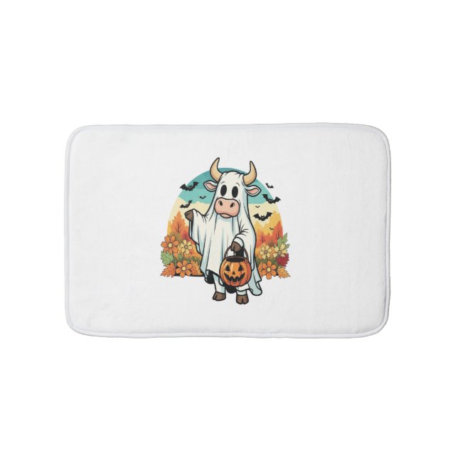 Funny Halloween Ghost Cow Badrumsmatta (Framsidan)
