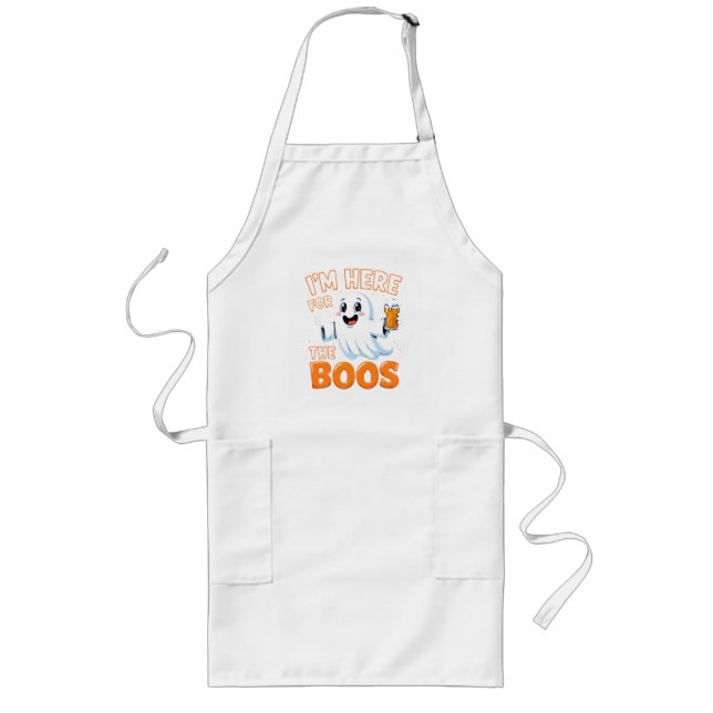 Funny Halloween Ghost Design – "I’m Here for the B Långt Förkläde (Framsidan)