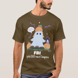 Funny Halloween Ghost FBI Tecknad T-Shirt