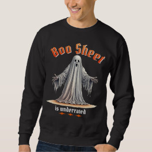 Funny Halloween Ghost Graphis with Sarkastic Humor Lång Ärmad Tröja