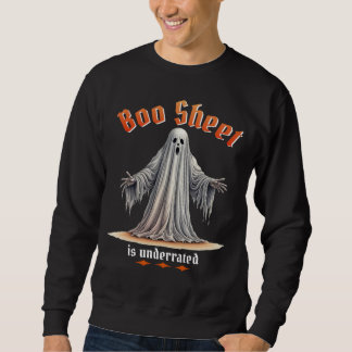Funny Halloween Ghost Graphis with Sarkastic Humor Lång Ärmad Tröja