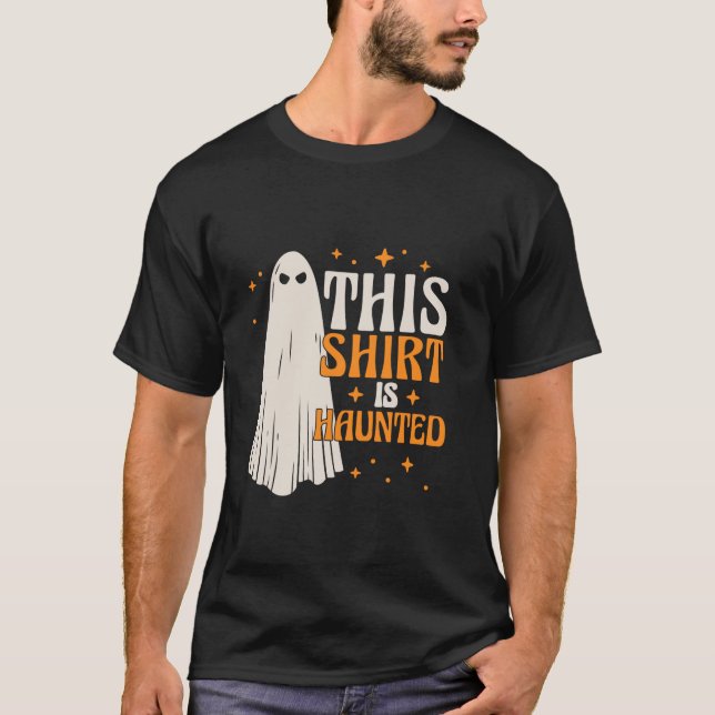 Funny Halloween Ghost Kids T Shirt (Framsida)