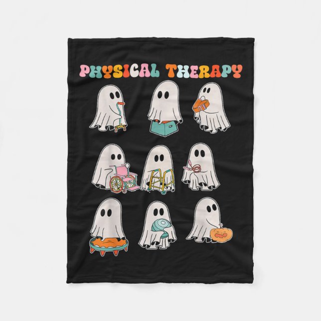 Funny Halloween Ghost Physical Therapy Pt Physical Fleecefilt (Framsidan)