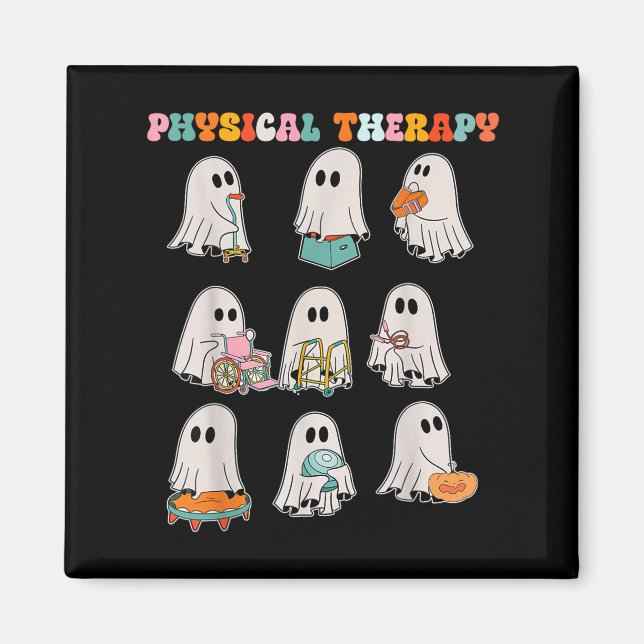 Funny Halloween Ghost Physical Therapy Pt Physical Magnet (Framsidan)