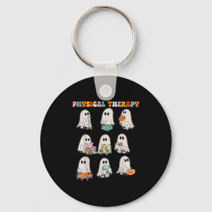 Funny Halloween Ghost Physical Therapy Pt Physical Nyckelring