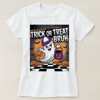Funny Halloween Ghost & Pumpkins T Shirt