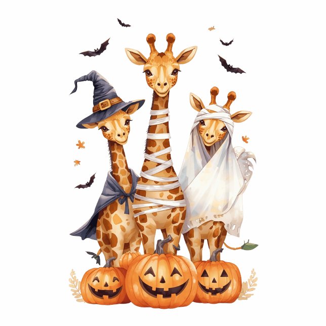 Funny Halloween Giraffe T-Shirt – Boo, Mummy & Wit (Skapare uppladdad)