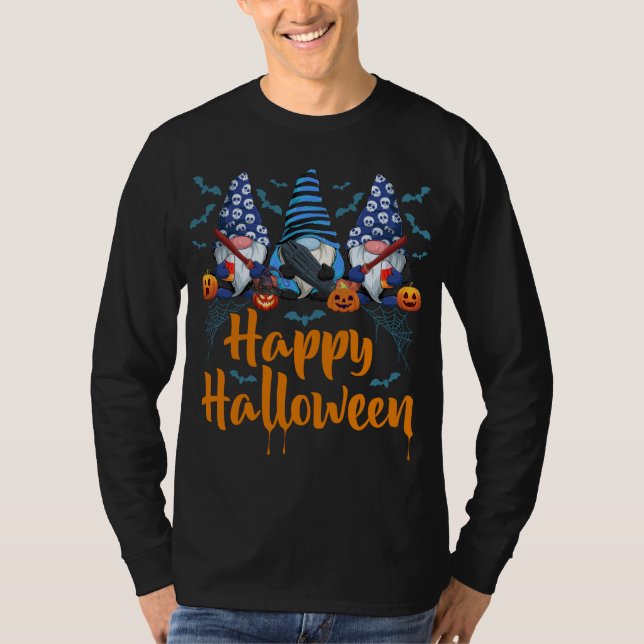 Funny Halloween Gnomes, Happy halloween T Shirt (Framsida)