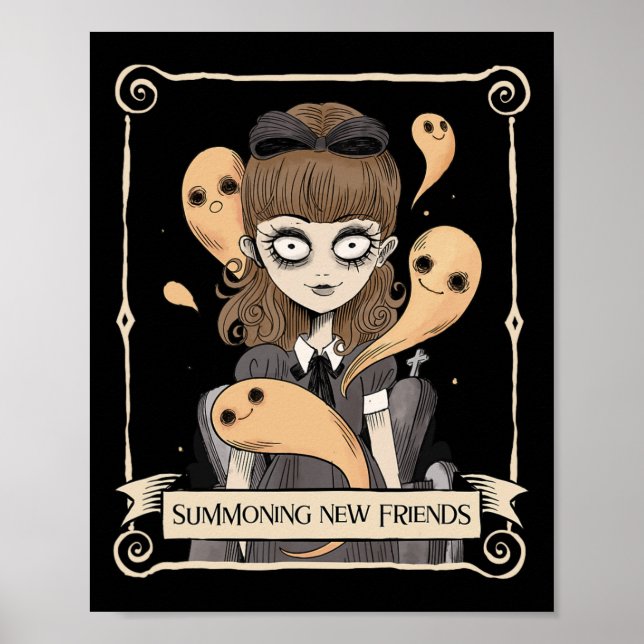 Funny Halloween Graphic Spooky Spirits Poster (Framsidan)
