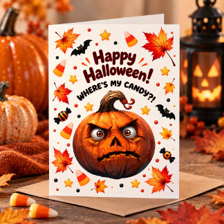 Funny Halloween Greeting Card Julkort