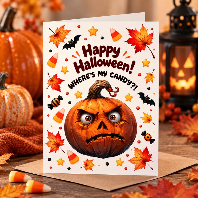 Funny Halloween Greeting Card Julkort (Skapare uppladdad)