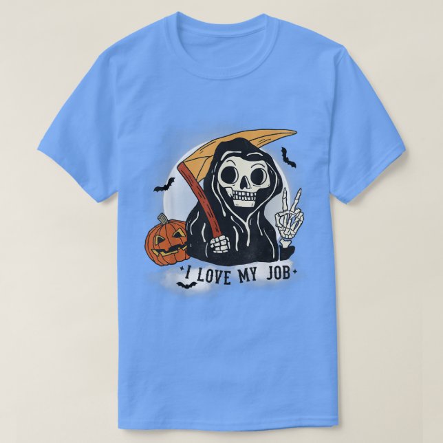 Funny Halloween Grim Reaper T Shirt (Design framsida)