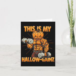 Funny Halloween Gym Hallow-gainz Pumpkin Workout L Kort