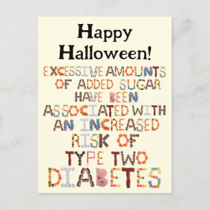 Funny Halloween Hälsning - Diabetes Vykort