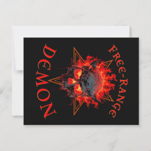 Funny Halloween helvetet Demon Skull - Gothic Horr Vykort