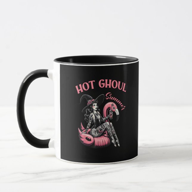 Funny Halloween Hett Ghoul Summer Summerween Cute Mugg (Vänster)