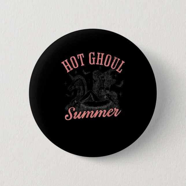 Funny Halloween Hett Ghoul Summer Summerween Knapp (Framsida)