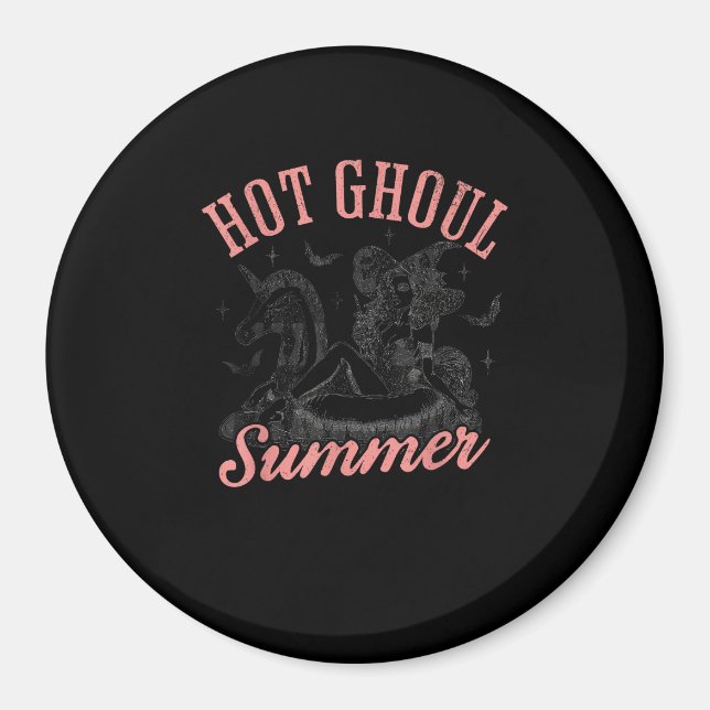 Funny Halloween Hett Ghoul Summer Summerween Magnet (Framsidan)