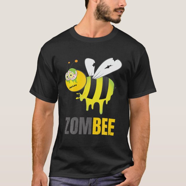 Funny Halloween Humla Zombee Zombie Graphic C T Shirt (Framsida)