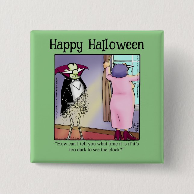 Funny Halloween Humor-knapp Knapp (Framsida)