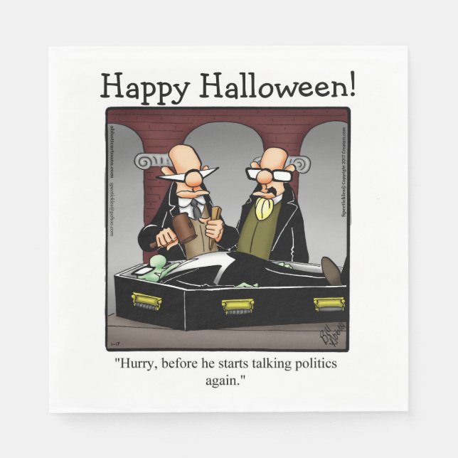 Funny Halloween Humor Luncheon Napkins Pappersservett (Framsidan)