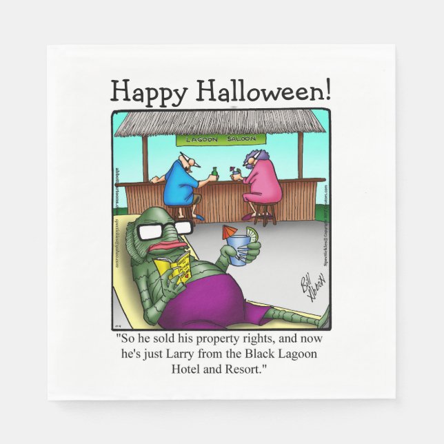 Funny Halloween Humor Luncheon Napkins Pappersservett (Framsidan)