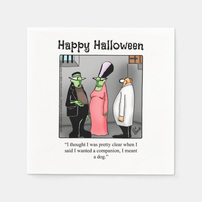 Funny Halloween Humor Party Napkins Pappersservett (Framsidan)