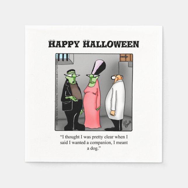Funny Halloween Humor Party Napkins Pappersservett (Framsidan)