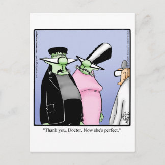 Funny Halloween Humor-vykort Vykort