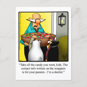 Funny Halloween Humor-vykort Vykort