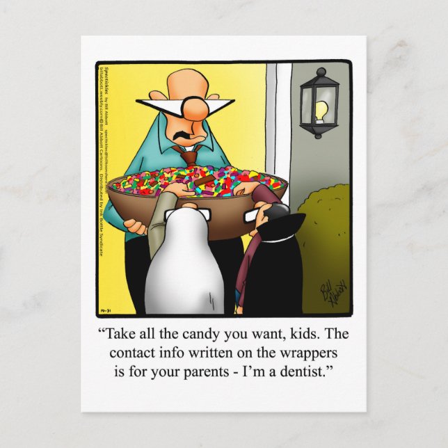 Funny Halloween Humor-vykort Vykort (Framsida)