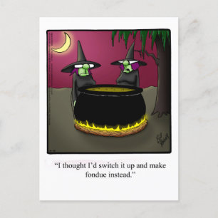 Funny Halloween Humor-vykort Vykort