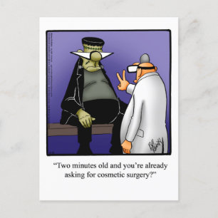 Funny Halloween Humor-vykort Vykort