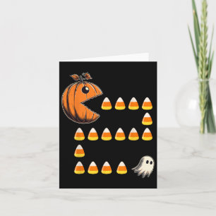 Funny Halloween Jack o lantern Pumpkin Eating Cand Kort