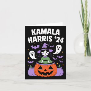 Funny Halloween Kamala Harris Pumpkin 2024 Kort
